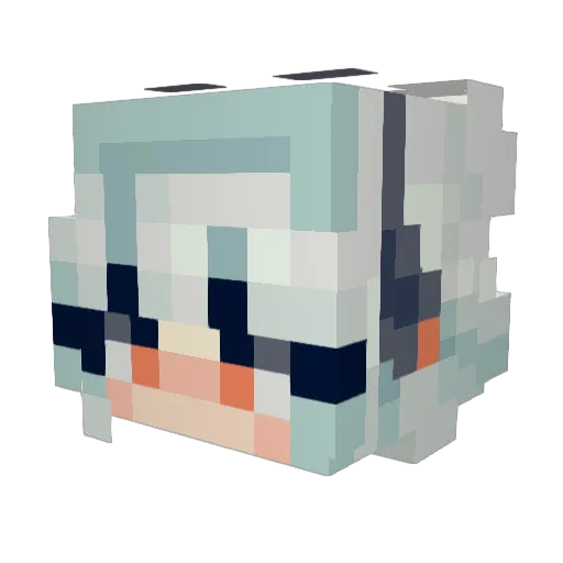 cmbe Minecraft avatar head, 3D render