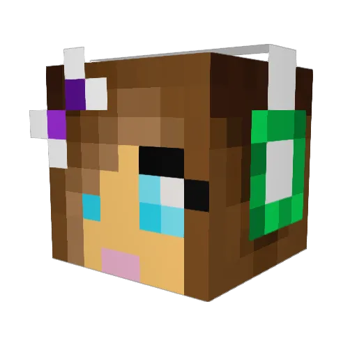 cmbh04 Minecraft avatar head, 3D render