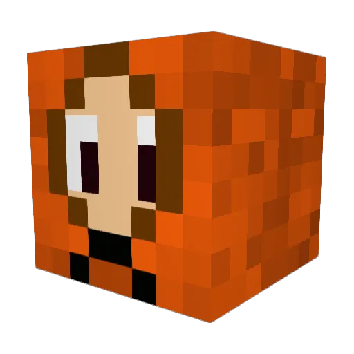 cmc16cc Minecraft avatar head, 3D render