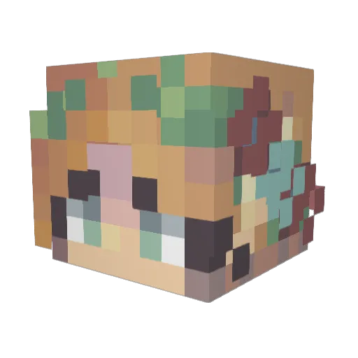 cmc2095 Minecraft avatar head, 3D render