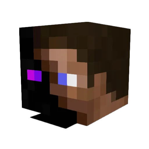 cmcka Minecraft avatar head, 3D render