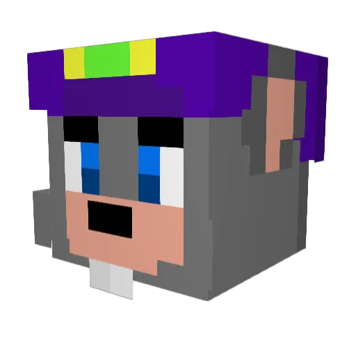 cmdefeater Minecraft avatar head, 3D render