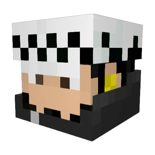 cmhze Minecraft avatar head, 3D render