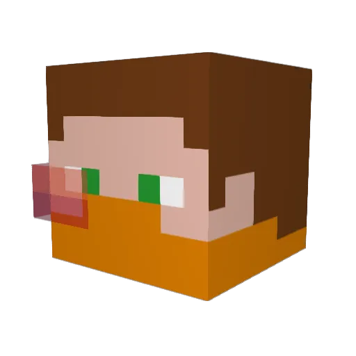 cmig222 Minecraft avatar head, 3D render