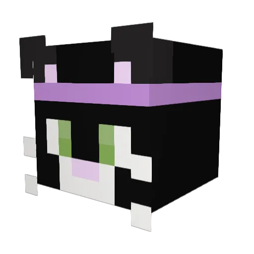 cmisty Minecraft avatar head, 3D render