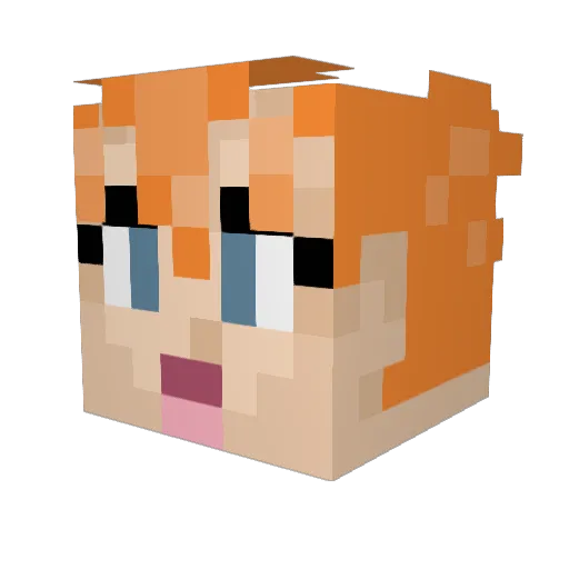 cmonaline Minecraft avatar head, 3D render