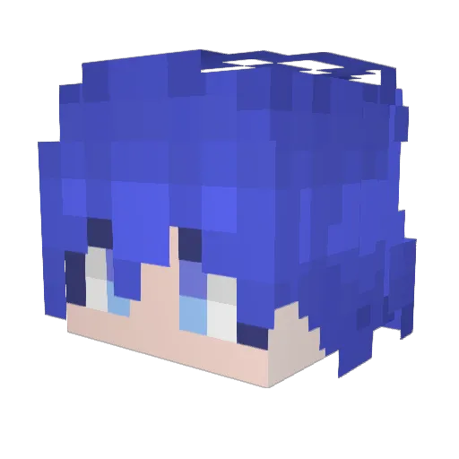 cn_aq Minecraft avatar head, 3D render