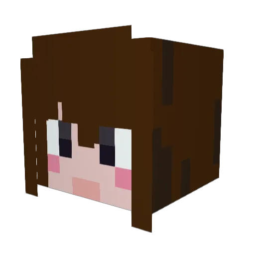 cnbds Minecraft avatar head, 3D render