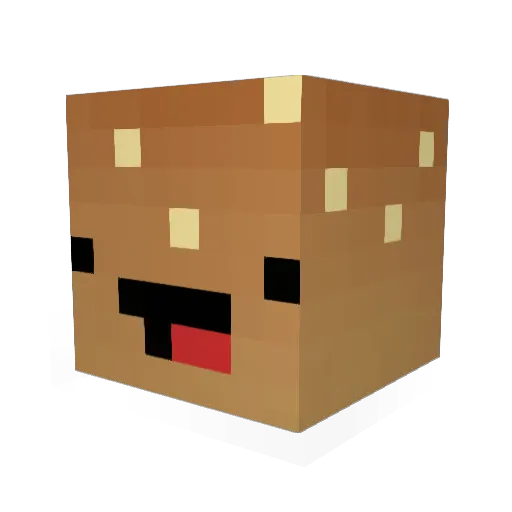 cncHAUSA Minecraft avatar head, 3D render