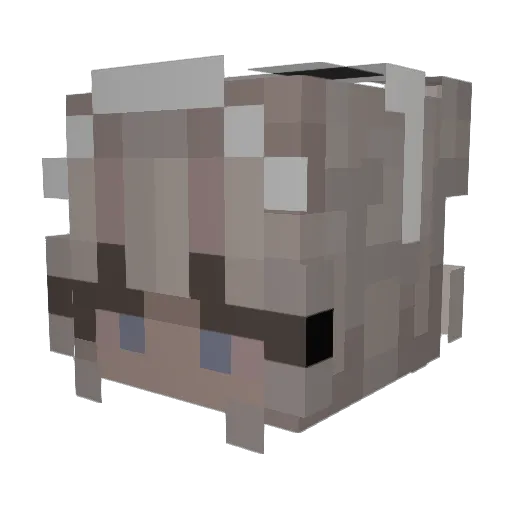 cnmSlnT Minecraft avatar head, 3D render