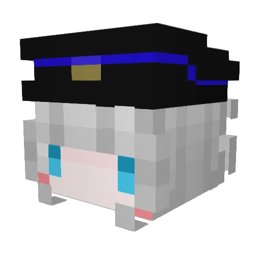 cnm_nvidia Minecraft avatar head, 3D render