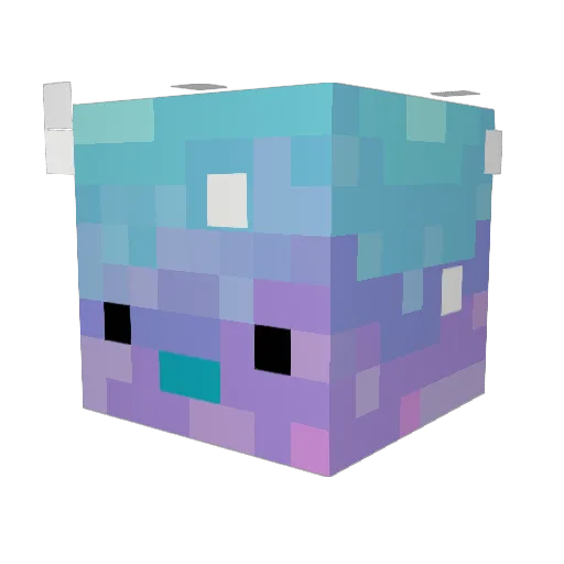 cnmissing Minecraft avatar head, 3D render