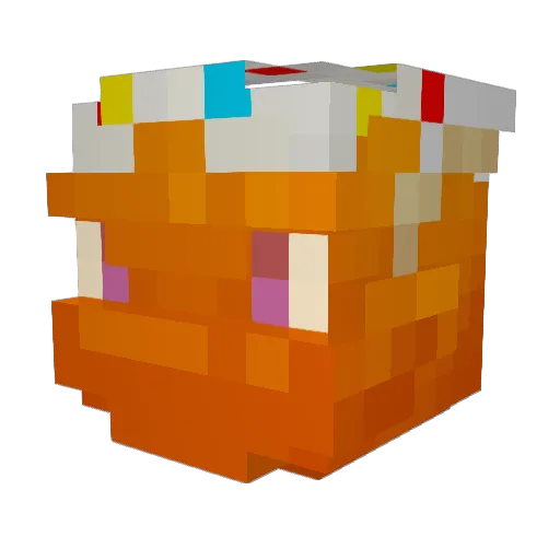 cnnv Minecraft avatar head, 3D render