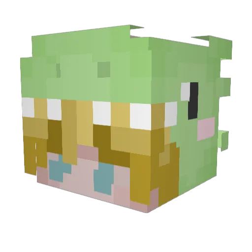 cnty03 Minecraft avatar head, 3D render