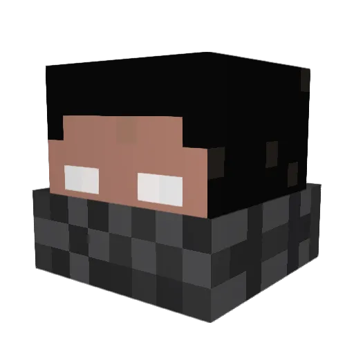 cnw1809 Minecraft avatar head, 3D render