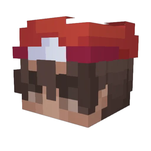 coIdified Minecraft avatar head, 3D render