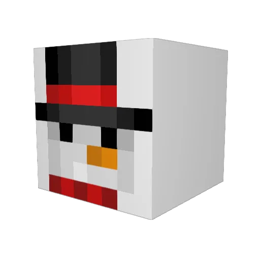 coPSOM Minecraft avatar head, 3D render