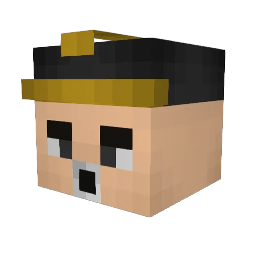 co_ockninja Minecraft avatar head, 3D render