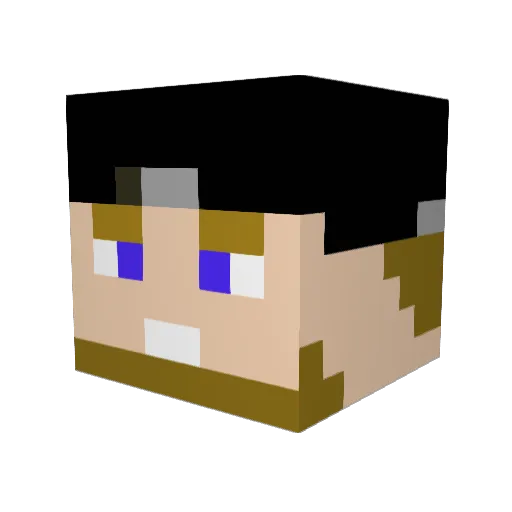 coach_poopoo Minecraft avatar head, 3D render