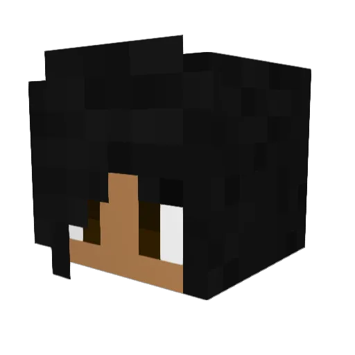 coachnona Minecraft avatar head, 3D render