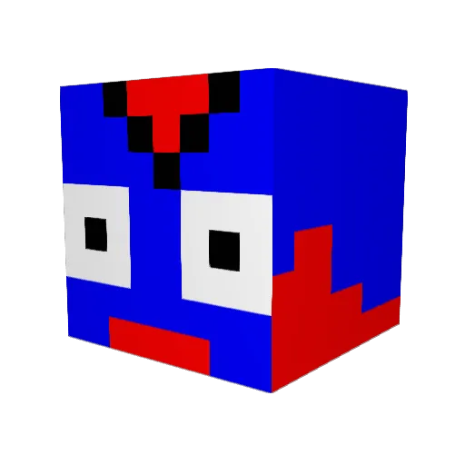 coalmander Minecraft avatar head, 3D render