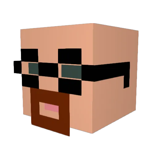 coasterdude624 Minecraft avatar head, 3D render