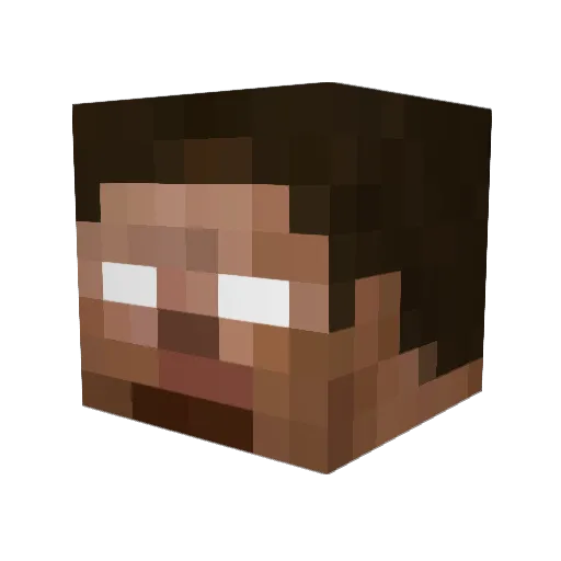 coat Minecraft avatar head, 3D render