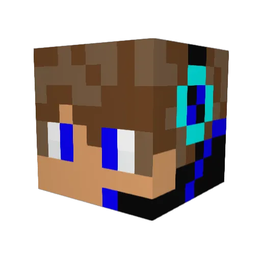coathm Minecraft avatar head, 3D render