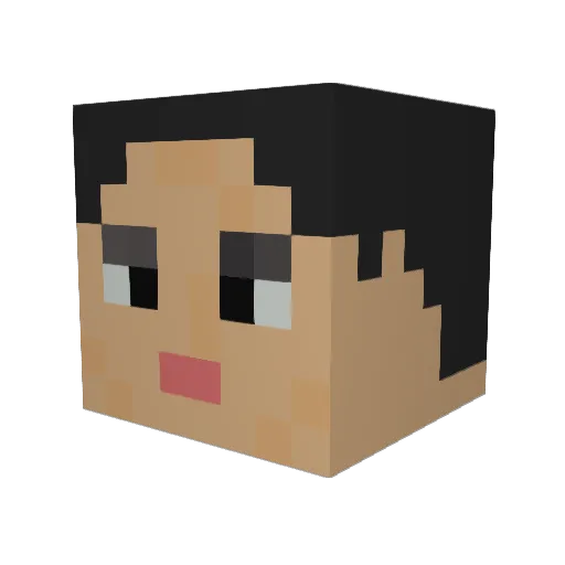 coba125 Minecraft avatar head, 3D render