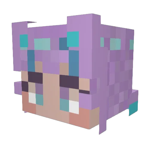cobalt27co Minecraft avatar head, 3D render