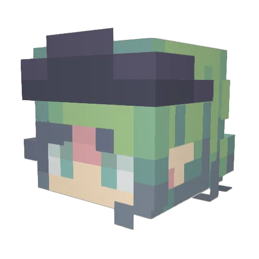 cobaltvenus Minecraft avatar head, 3D render