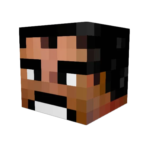 cobblestones Minecraft avatar head, 3D render