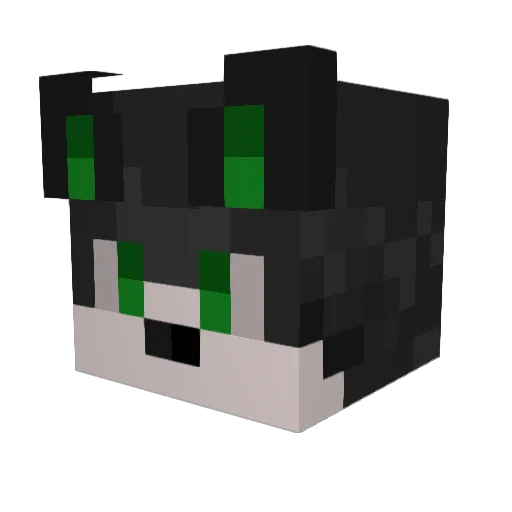 cobus_wolf Minecraft avatar head, 3D render