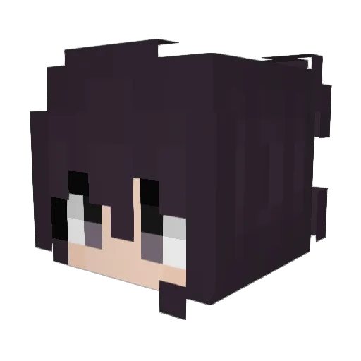 coc_o Minecraft avatar head, 3D render