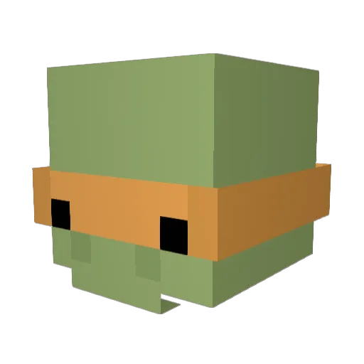coca_the_human Minecraft avatar head, 3D render