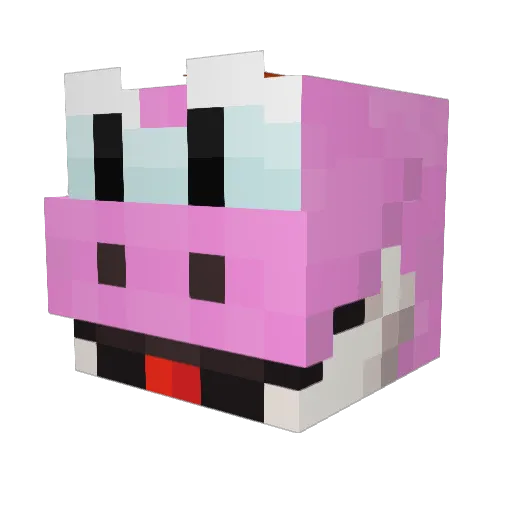 cocoairo Minecraft avatar head, 3D render