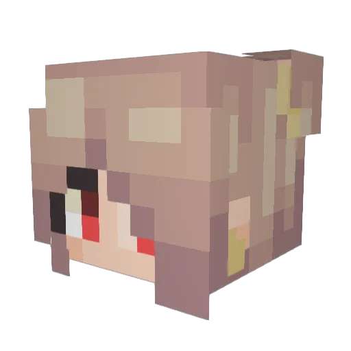 cocoalice Minecraft avatar head, 3D render
