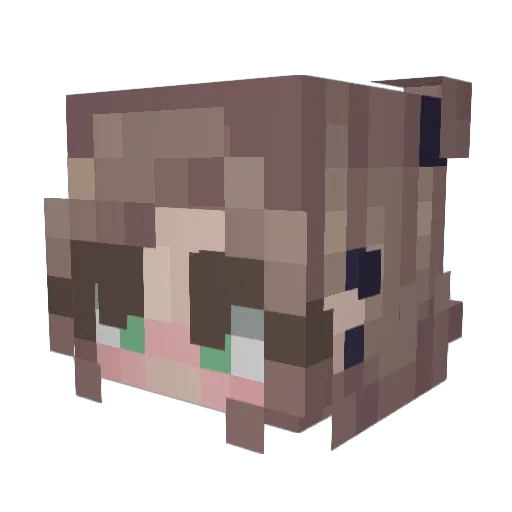 cocoandchanel Minecraft avatar head, 3D render