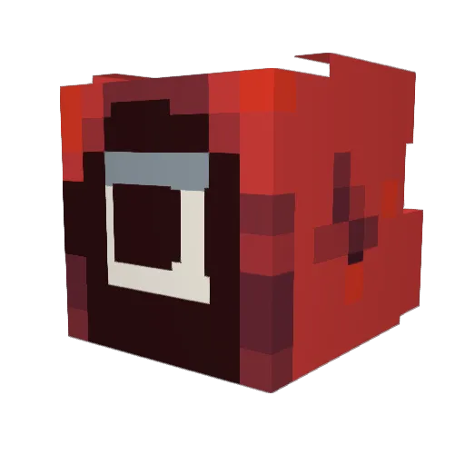 cocoaur Minecraft avatar head, 3D render