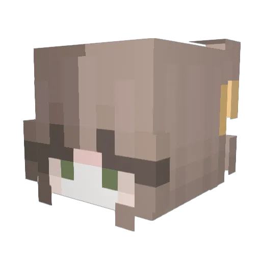 cocobuttter Minecraft avatar head, 3D render