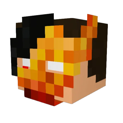 cocococolein Minecraft avatar head, 3D render