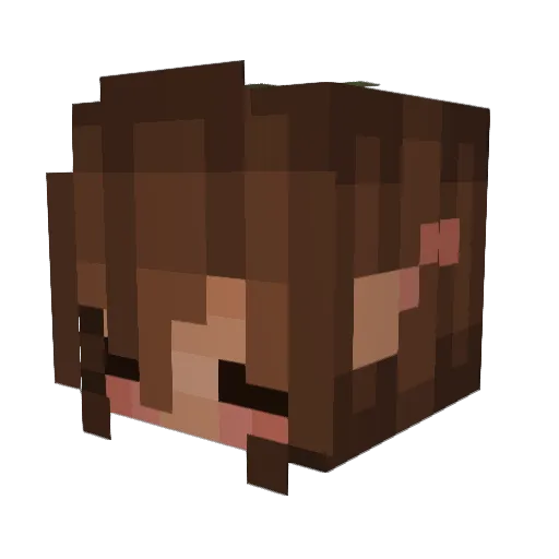 cocomiilk Minecraft avatar head, 3D render