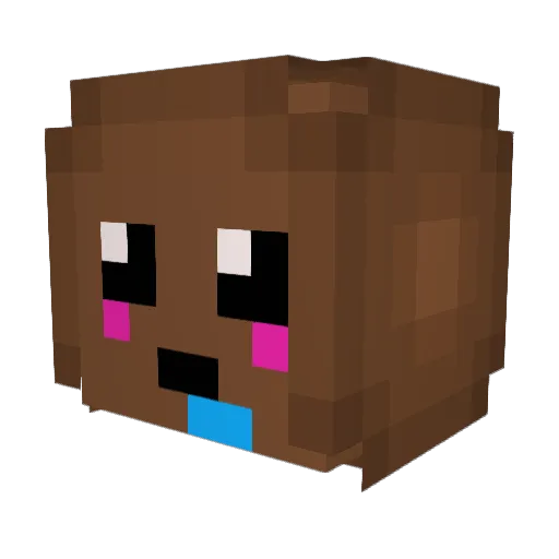 coconutlebg Minecraft avatar head, 3D render