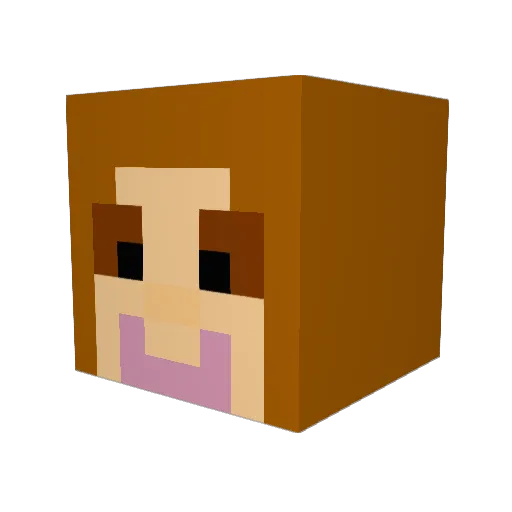 cocops8 Minecraft avatar head, 3D render