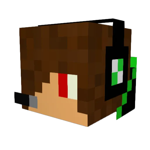 cocorock Minecraft avatar head, 3D render