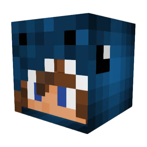 cocovert1 Minecraft avatar head, 3D render