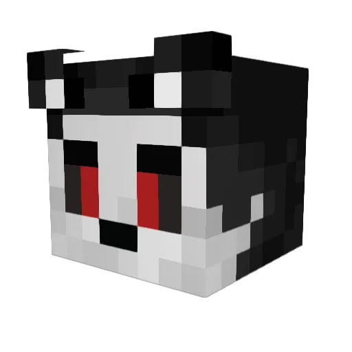 codeHusky Minecraft avatar head, 3D render