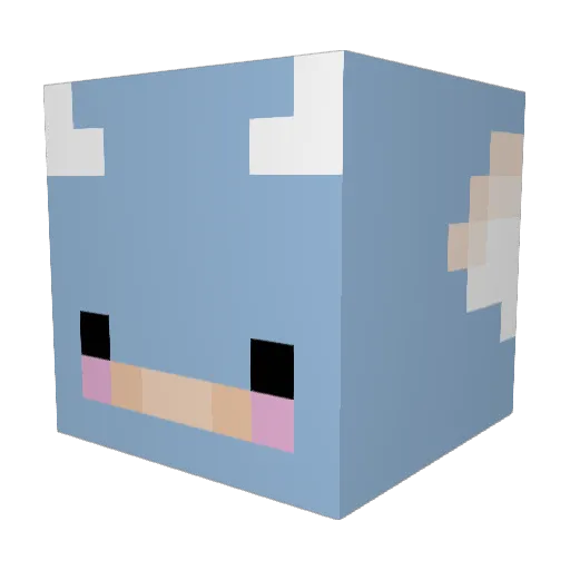 codeinepink Minecraft avatar head, 3D render