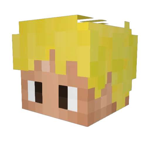 codename224 Minecraft avatar head, 3D render