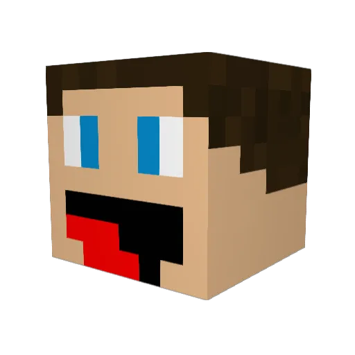 codename_D Minecraft avatar head, 3D render
